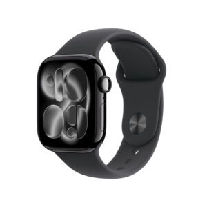 Apple Watch Series 11 GPS 42 mm Aluminium Noir de Jais Bracelet Sport Noir S/M