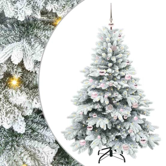 Sapin de Noël 150 cm avec Guirlande LED 30m et 61 Boules, Kit Prêt à Installer Intérieur/Extérieur – ComfortXL Outdoor Living