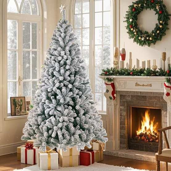 Sapin de Noël artificiel enneigé PVC 180 cm 1006 têtes dense et réaliste – ComfortXL Outdoor Living